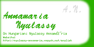 annamaria nyulassy business card